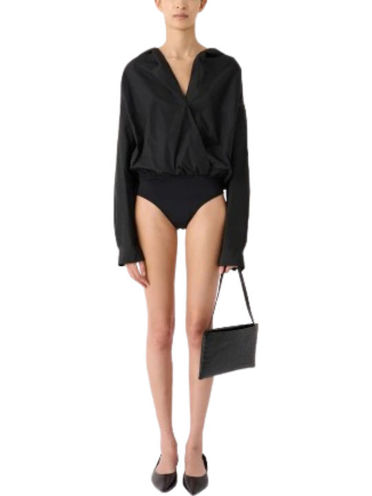 Meimeij Damen-Bodysuit Schwarz 362489 Damen-Bodysuits