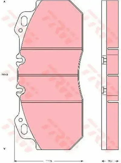 Trw Gdb5019 Brake Pad Set Disc Brake