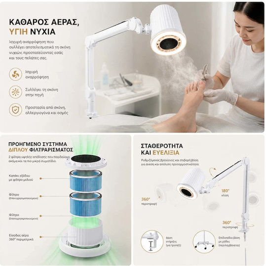 Bliss Cosmetics Aerovac Ultra X – Професионален Вграден Прахоуловител За Нокти 80W