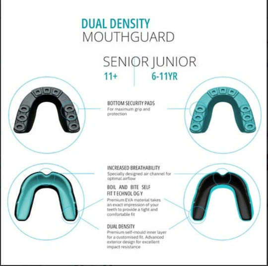 Medinox Мундщук Dual Density Защитно мъсалче За Спортисти 6 До 11 Годишни 1 Бр