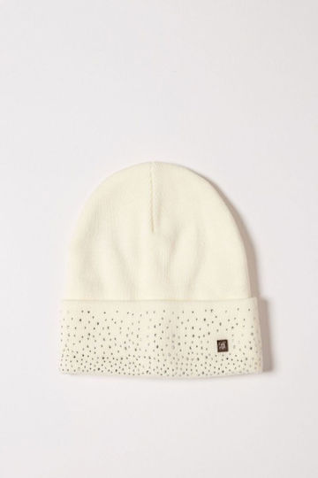 Beanie Căciulă Pentru Femei Tricotată În Culoare Ecru