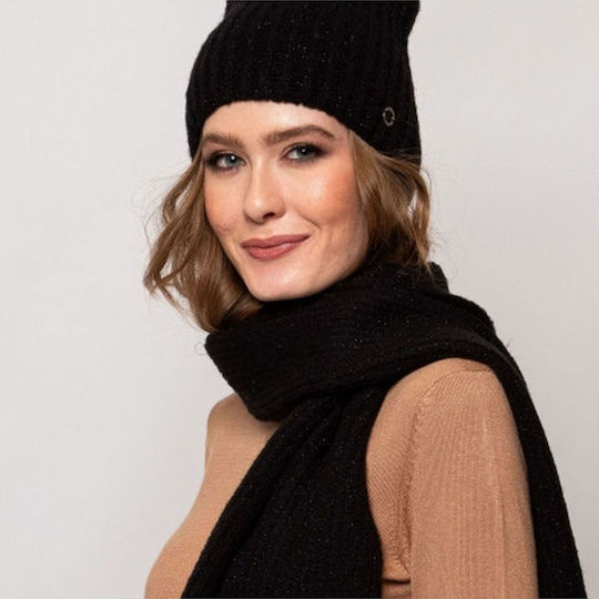 Beanie Căciulă Pentru Femei Tricotată Neagră