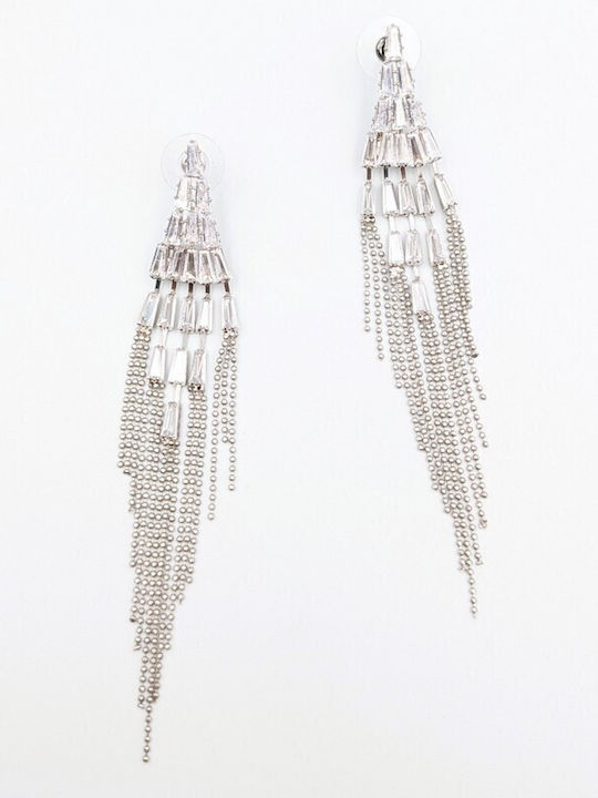 Sk3588 Long Statement Earrings Art Deco Chandelier Waterfall