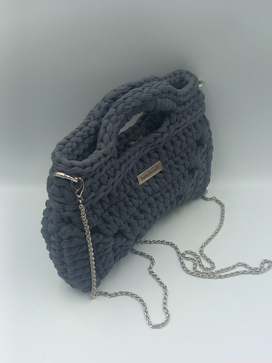 Πλεκτό Γυναικείο Clutch Γκρι