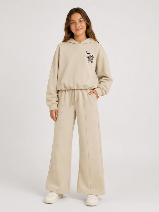 Kids Tracksuit Beige 2 Pieces