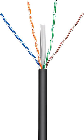 Goobay U/UTP Кат.6 (Gigabit) Мрежови Кабел Ethernet 50m Черен