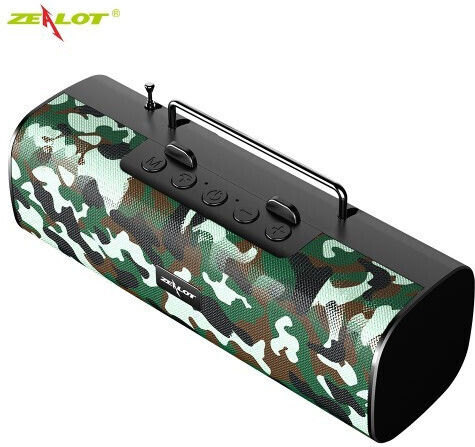Zealot S40 Boxă Bluetooth 10W cu Radio Kaki