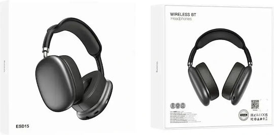 Hoco ESD15 Max Shadow V5.3 Kabellos / Kabelgebunden Über Ohr Kopfhörer mit 12 Stunden Betriebszeit Gray