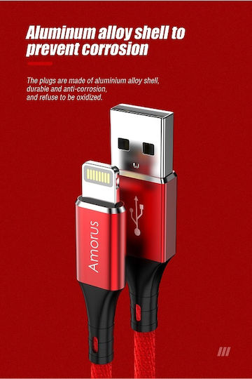 Amorus USB-A zu Lightning Kabel Rotes