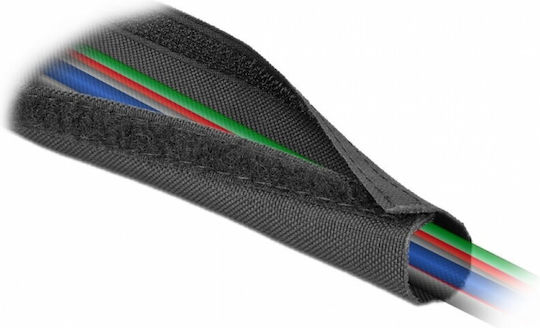 Delock Kabelbinder Organizer Delock 19216 Klettverschluss Breite 3 Cm Länge 10 M Schwarz