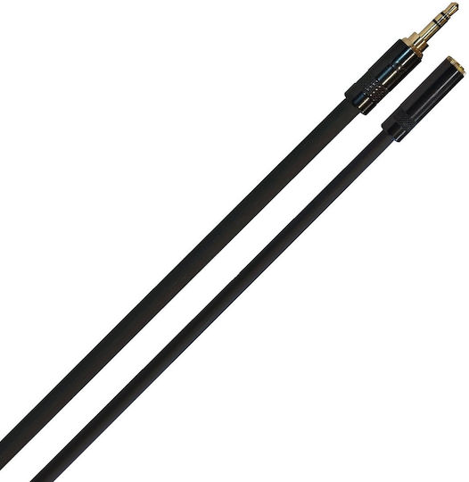 Proel 3.5mm Jack Cable - 3.5mm Female Black 3m with Gold Plated Terminals