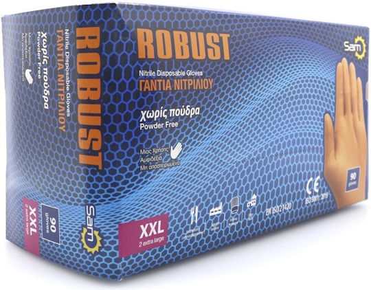 Mopatex Robust Γάντια Νιτριλίου σε Πορτοκαλί Χρώμα 90τμχ