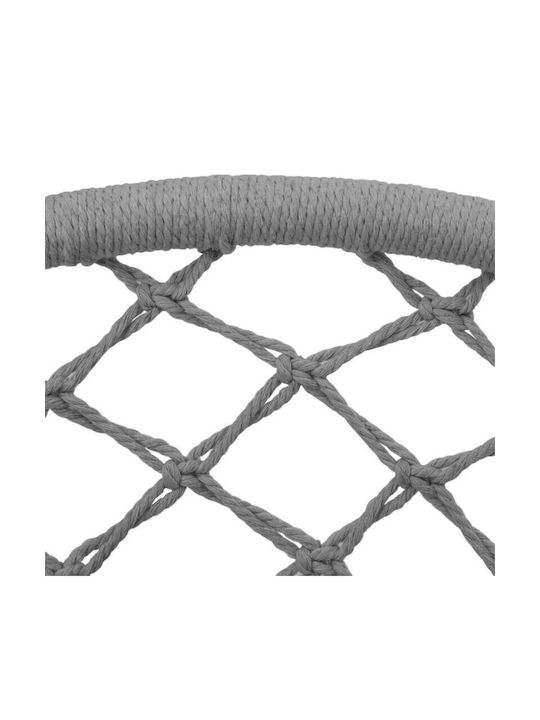Leagăn Suspendat Fotoliu Material Textil Gri Rezistență Până La 120kg 80x80x90cm
