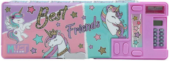 Must Team Magnetisches Federmäppchen 12 Stück mit Taschenrechner Verschiedene Designs oder Farben