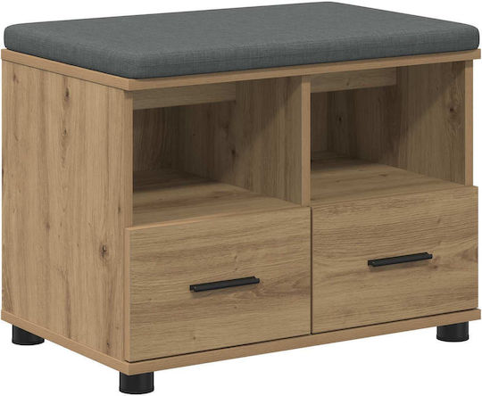 vidaXL Flurmöbel & Aufbewahrung mit Bank Eiche 60x38x46cm