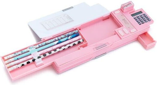 Yolo Magnetisch Federmäppchen mit Taschenrechner Rosa