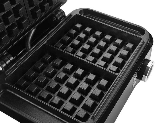 Kraft & Dele Aparat de Vafe pentru Vafe Rectangulare cu 2 Compartimente 2200W