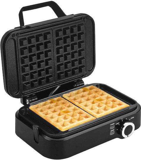 Kraft & Dele Aparat de Vafe pentru Vafe Rectangulare cu 2 Compartimente 2200W