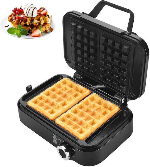 Kraft & Dele Aparat de Vafe pentru Vafe Rectangulare cu 2 Compartimente 2200W