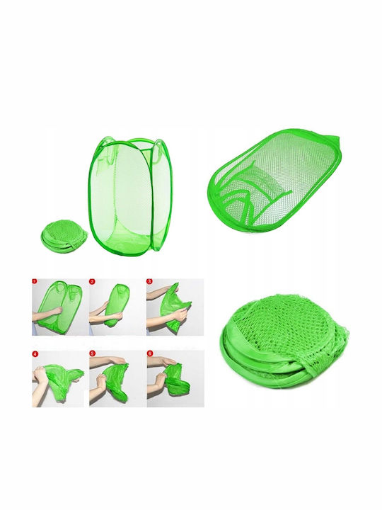 Collapsible Fabric Laundry Basket 40lt Green