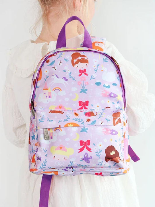 A Little Lovely Company Kindergarten Backpack School Bag Purple 22 x 10 x 30cm