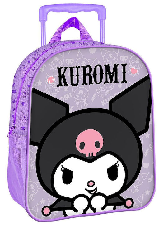 Kuromi School Bag Trolley Kindergarten Purple 27 x 12 x 29cm