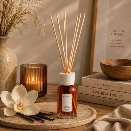 Millefiori Diffusor Duftstäbchen Vanille & Holz 77dddv 250ml