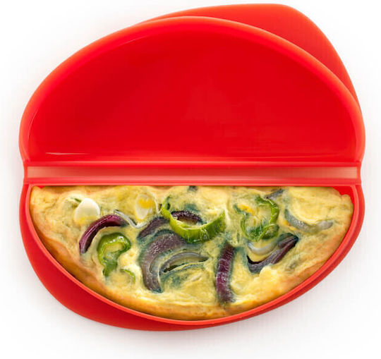 Lekue Microwave Omelette Maker 1009029 23x10x3,5 Cm Platinum Silicone 60 To +220c Transparent Red