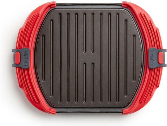 Microwave Oven Baking Dish Lekue 1009082 27x20 7 8x4 4 From Platinum Silicone Steel Non Stick Coating 0 To +240c Red