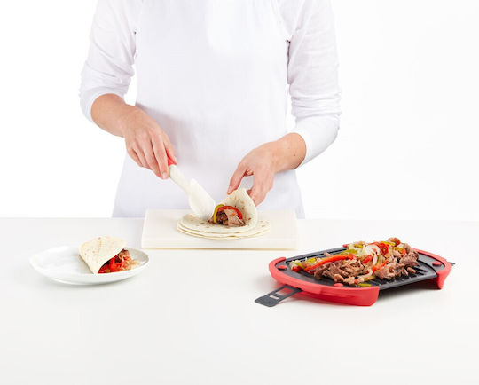 Microwave Oven Baking Dish Lekue 1009082 27x20 7 8x4 4 From Platinum Silicone Steel Non Stick Coating 0 To +240c Red