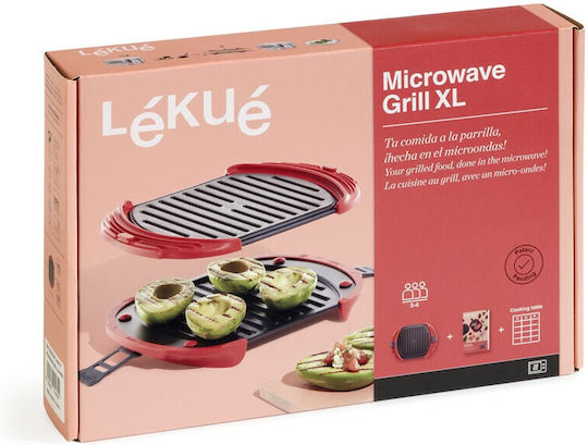 Microwave Oven Baking Dish Lekue 1009082 27x20 7 8x4 4 From Platinum Silicone Steel Non Stick Coating 0 To +240c Red