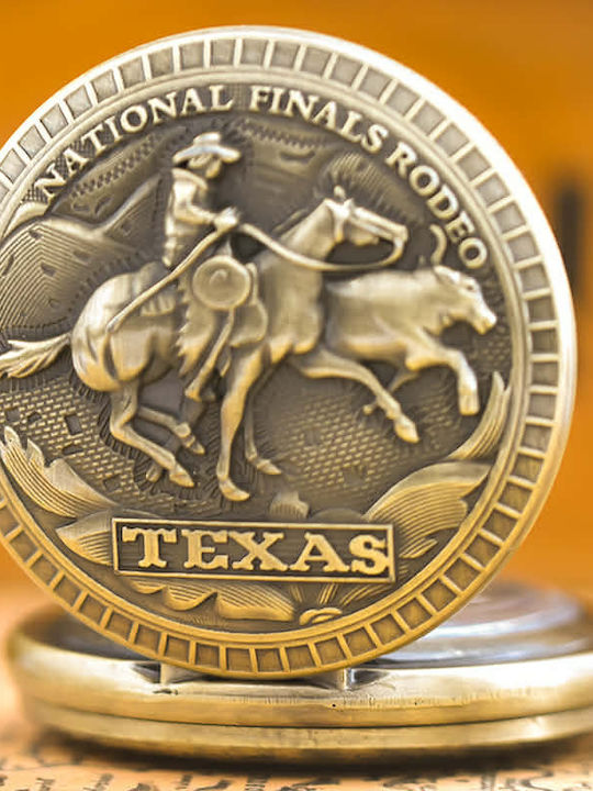 Texas Pocket Watch Cowboys On Horses Molf's
