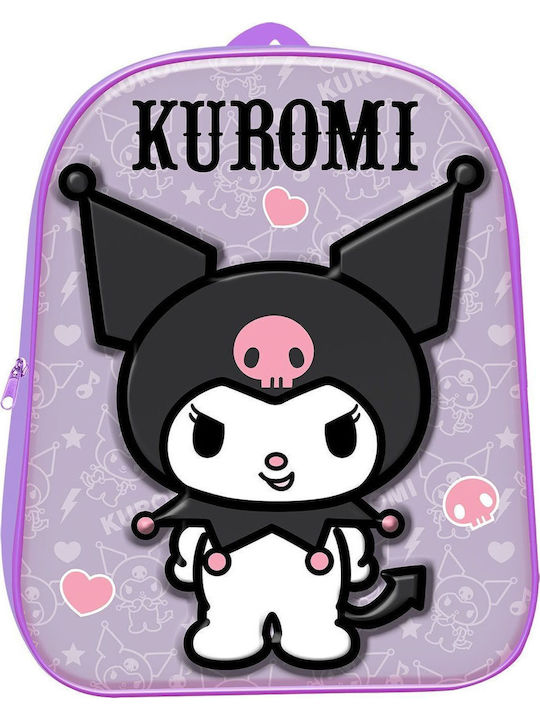 Kuromi Ученическа Раница Тип Детска Градина Лилава 26 x 3 x 31см