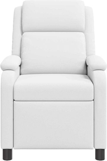 Scaun De Relax Masaj Din Piele Ecologică Alb 66x95x100cm