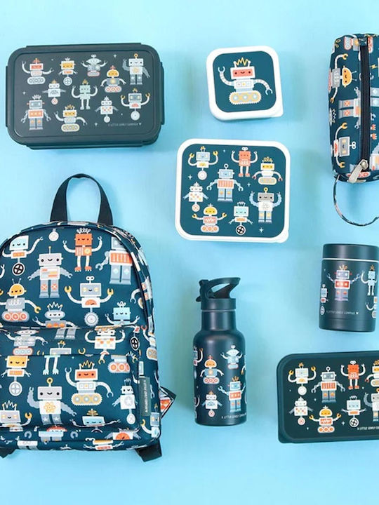 A Little Lovely Company Kindergarten School Backpack Blue 23.5 x 10 x 30cm