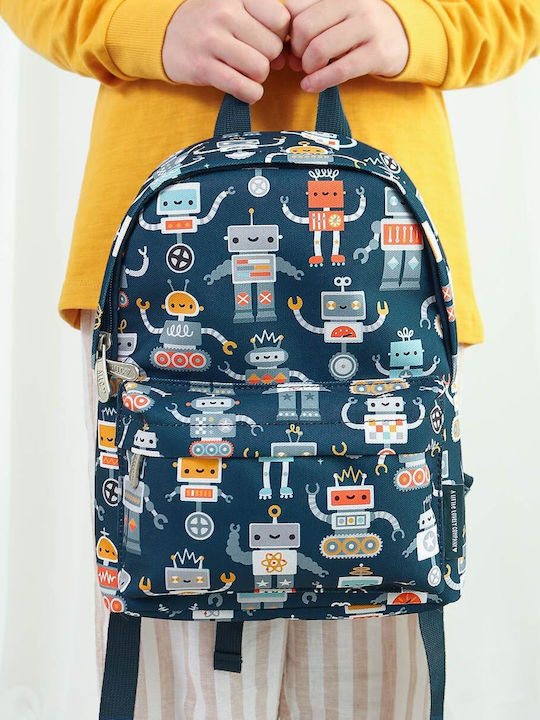A Little Lovely Company Kindergarten School Backpack Blue 23.5 x 10 x 30cm
