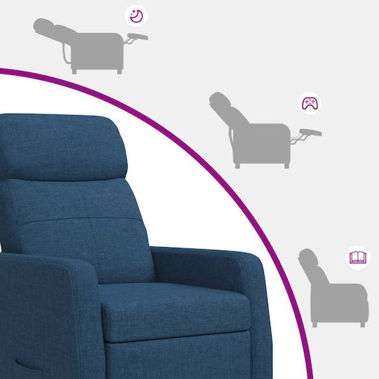 Scaun De Relax Masaj Albastru 66x95x100cm
