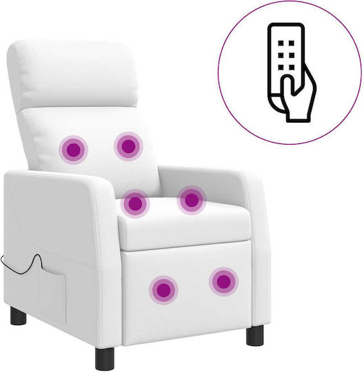 Πολυθρόνα Relax Massage Λευκό 66x95x100cm