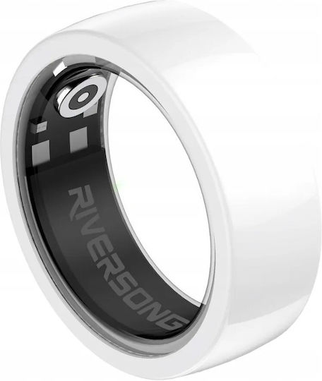 Riversong Trinity SR01 Inel inteligent 18mm Waterproof cu Pedometru Alb
