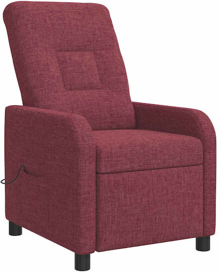 Πολυθρόνα Relax Massage με Υποπόδιο Κόκκινο 66x95x100cm