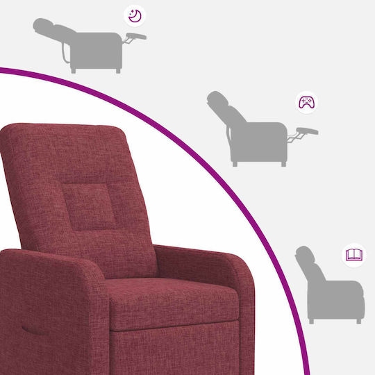 Πολυθρόνα Relax Massage με Υποπόδιο Κόκκινο 66x95x100cm
