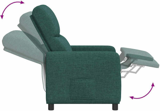 Relax Sessel Dunkelgrünes Stoff 66x95x100cm