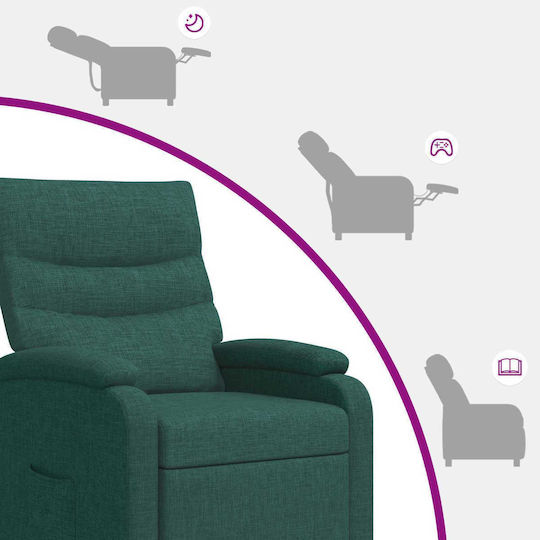 Πολυθρόνα Relax Massage Σκούρο Πράσινο 66x95x100cm