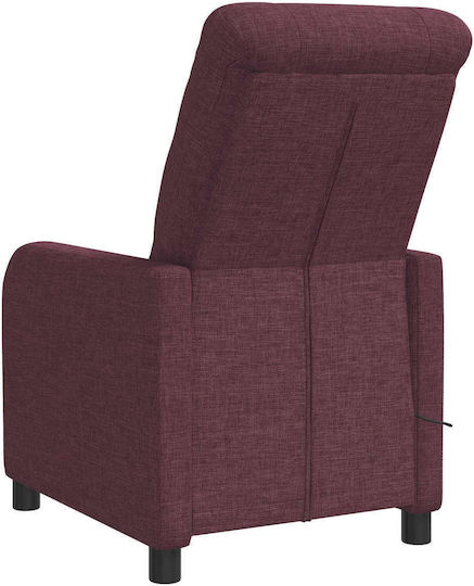 Πολυθρόνα Relax Massage με Υποπόδιο Μοβ 66x95x100cm