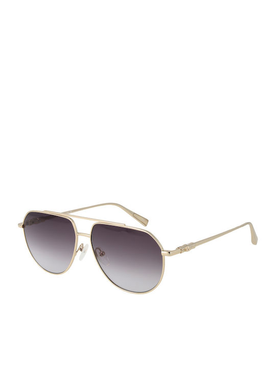 Longchamp Gold Sunglasses With Frame