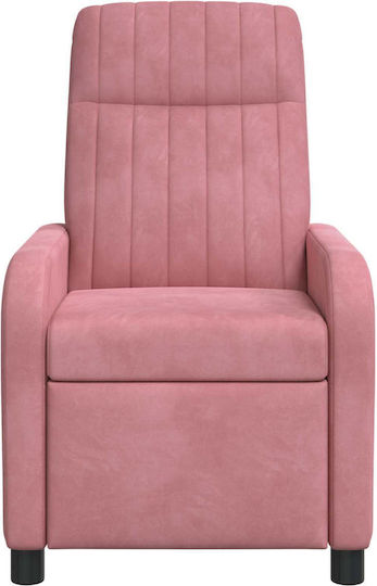 Πολυθρόνα Relax Massage Βελούδινη Ροζ 66x95x100cm
