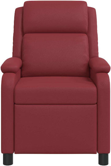 Πολυθρόνα Relax Massage από Δερματίνη Κόκκινο 66x95x100cm