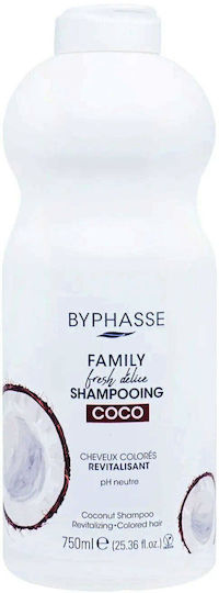 Byphasse Family Fresh Delice Coconut Шампоан за Запазване на Цвят за Оцветени Коси 750мл