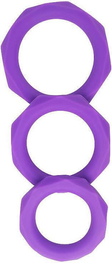 Set Cock Rings Schwanz Purple 3Stück
