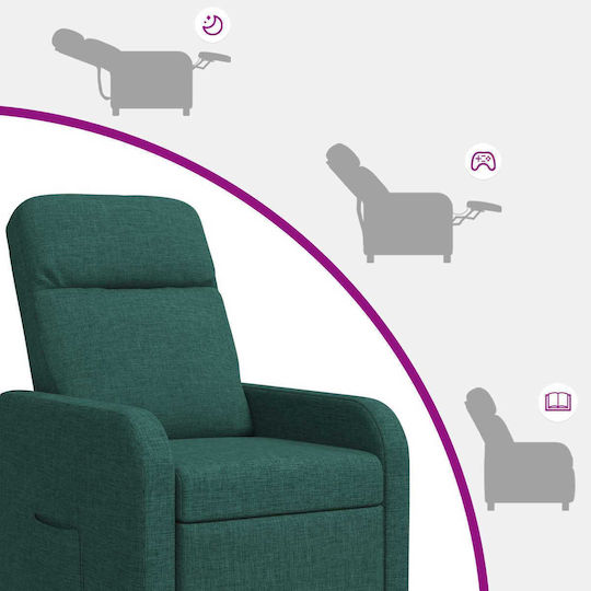 Πολυθρόνα Relax Massage Σκούρο Πράσινο 66x95x100cm